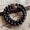 Atacado Pulseiras de Contas Redondas Bodhi de Dopamina, Contas Bodhi Oleosas e Brilhantes, Pulseiras Esculpidas na Raiz para Homens e Mulheres, Contas Budistas, Contas Redondas Bodhi