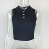 Comercio exterior Europa y Estados Unidos estilo sexy sin mangas solapa manga corta top mujer 2023 Verano nuevo transfronterizo hilo camiseta interior