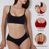 Conjunto de Camisola Base Sin Aros para Mujer, Sin Marcas, Tallas Grandes, Acolchado, Sexy, Ropa Interior para Dormir Boca Abajo, Delgada