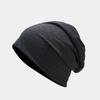 Gorro de Montón de Color Sólido Europeo y Americano Moda Trendy Delgado Doble Capa Juvenil Gorro para el Frío Gorro Pulóver Distintivo para Pareja