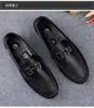 Mocasines de Otoño de Alta Gama para Hombre, Estilo Moderno, Transpirables, Antideslizantes, Mocasines de Cuero Genuino para Hombre, Suela Suave, Superficie Suave, Zapatos Casuales