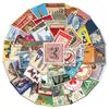 50 pegatinas retro de viaje con sellos, para maletas, carritos, portátiles, tazas de agua, grafitis, pegatinas impermeables.