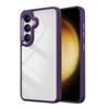 Adecuado para Samsung S24 Funda Transparente Escudo Dorado para Teléfono Móvil Acrílico Anti-Caídas S24Ultra Cristalina Alta Transparencia Funda para Teléfono Móvil