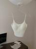 Camisola original de seda de hielo sin costuras con protectores de pecho, efecto adelgazante sin costuras, parte superior interior y exterior con espalda cruzada y hermosa espalda.