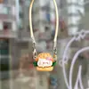 Resina Juguete Comida Accesorios Gato Colgante Pequeño DIY Goteo de Aceite Material Pegamento de Crema Accesorios Ropa Muñeca Bolso Pequeño Cruzado