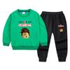 Traje deportivo de otoño para niños, primavera y otoño 2022, nuevo conjunto de dos piezas informal con pantalones y suéter a la moda para bebés.