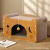 Placa Arranhador para Gatos Transfronteiriça Ninho para Gatos Integrado Villa para Gatos Superdimensionada Ninho Superdimensionado Arranhador para Gatos Resistente ao Desgaste Sem Farelos Parede Vertical