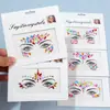 Novos Adesivos Faciais Autoadesivos Sem Cola para Festivais de Música, Maquiagem de Festa, Maquiagem de Palco, Adesivos de Sobrancelha com Strass Brilhantes, Adesivos de Decoração Facial com Strass