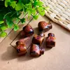 Madera de Azufaifo Rayada por Rayo Natural Talla Bolsa Tai Chi Bagua Accesorios DIY de Tres Vías, Cuentas Espaciadoras para Pulsera Hechas a Mano, Colgante al por Mayor