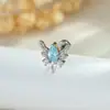 Pendiente de Cartílago para Oreja con Forma de Pájaro de Zirconia, Nuevo Diseño Minimalista de Nicho de Henson