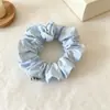 Goma para el pelo de lunares de color contrastante dulce estilo coreano para uso diario, scrunchie básico versátil, accesorio para el pelo juvenil para mujeres