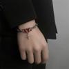 Pulseira de Diamante Negro em Forma de Estrela para Homens, Aço Inoxidável, Design que Não Desbota, Novo Acessório Versátil para Mulheres, Joia Simples e de Alto Padrão