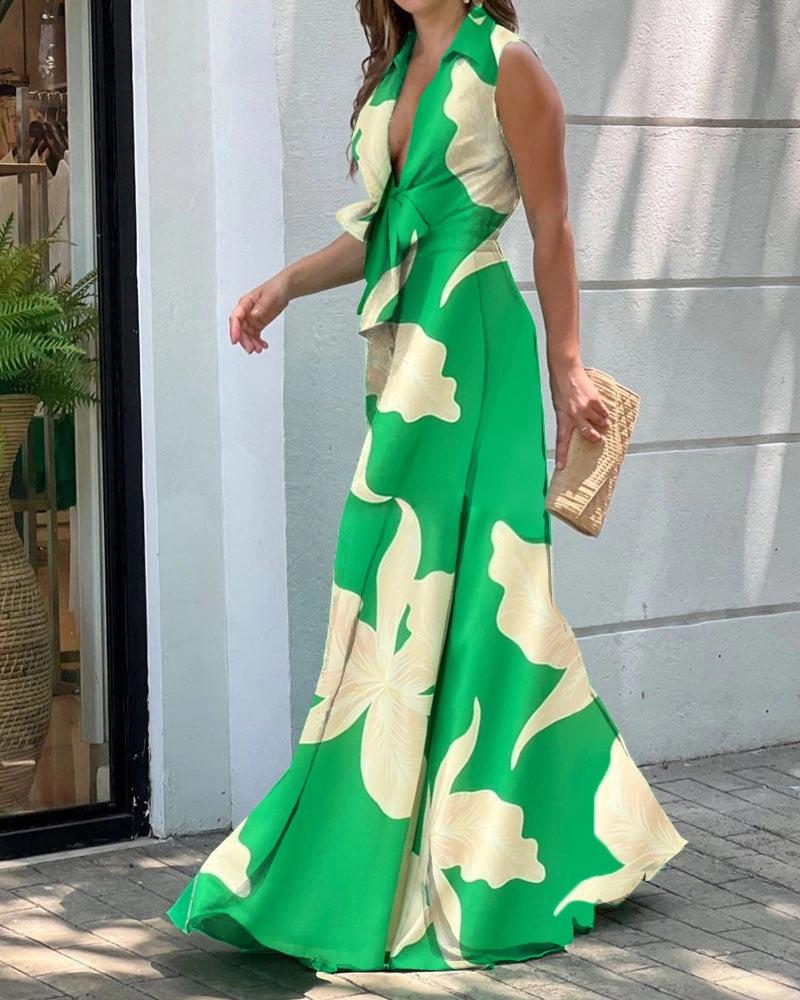 绿花朵