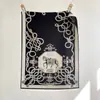 Novo lenço vintage com estampa de cavalo transfronteiriço para mulheres, outono e inverno, peça externa versátil de alta qualidade em imitação de caxemira, xale quente atacado
