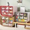 Nova Caixa de Armazenamento de Mesa para Bijuterias e Miudezas Divisória Rack de Armazenamento de Grande Capacidade Tipo Gaveta Organizador de Papelaria