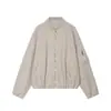 Fabricante de ropa de mujer transfronterizo al por mayor 2026 AliExpress artículo más vendido moderno casual retro con cremallera cuello alto holgado chaqueta