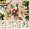 Bd214 Comercio Exterior Retro Europeo y Americano Floral Flor Fresca Cumpleaños de Bebé Boda Fiesta Regalo Bolsa de Papel con Asa