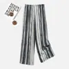 2026 Pantalones Nuevos de Algodón y Seda Verano Pantalones de Pijama de Algodón y Seda para Mujer Cintura Alta Pierna Ancha Estilo Delgado Se Pueden Usar Solos o Fuera de Casa Pantalones