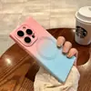 Adecuado para iPhone 17 Pro Max Cuadrado Degradado Dos Tonos Manzana 16 Funda Magnética para Teléfono Cobertura Completa de Lente 15 Lujo Ligero