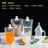 Venta al por mayor directa de fábrica boquilla de succión universal bolsa bolsa para bebidas medicina china sopa de ciruela ácida leche de soja cerveza transparente auto-soportante sub-bolsa