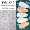Pegatinas para Uñas Copo de Nieve Navideño 5D Estereoscópicas en Relieve Copo de Nieve Blanco DIY Pegatinas para Uñas Navideñas Joyería Estilo Dh