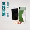 Portatarjetas Adhesivo con Tapa abatible de Piel sintética PU para Teléfono Móvil Monedero Pequeño Simple Personalizado Portatarjetas Creativo Adhesivo 3m para Teléfono Móvil