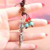 Item de Artesanato Vajra de Cobre Imitado, Arma Ritualística Estilo Xizang, Arma Mágica para Subjugar Demônios, Pingente Tântrico, Peça de Mão, Item Religioso Vintage Desgastado