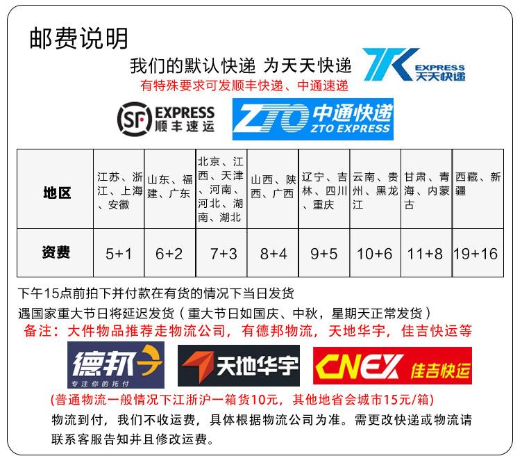 物流须知更改后
