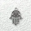 Accesorios de aleación de plata Xizang vintage exclusivos transfronterizos para manualidades Colgante de collar de palma europeo y americano Accesorios de joyería al por mayor