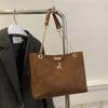 Bolsa Casual de Grande Capacidade para Mulheres 2026 Nova Versátil Couro Fosco Bolsa de Ombro para o Dia a Dia Bolsa Tote Simples