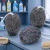 Bola de Lana de Acero Encriptada de Tamaño Grande con Cordón Bola de Limpieza Extra Grande Cepillo para Ollas de Cocina Artefacto para Eliminar Manchas de Grasa de Lavado de Platos A prueba de Óxido