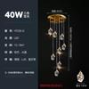Candelabro de Villa Moderno Simple Candelabro de Edificio Doble Luz de Lujo Piso de Salto Loft Escalera Cristal Apartamento Candelabro Largo
