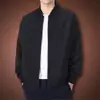 Chaqueta de béisbol de moda para hombre 2026 primavera y otoño para hombre casual color liso talla grande holgada elegante chaqueta moderna