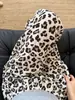 Pantalones de Casa Relajados con Estampado de Leopardo, Gasa de Doble Capa, Pierna Ancha Adelgazante, Casuales para Dormir, Adecuados para Usar al Aire Libre