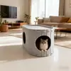 Túnel para Gatos de Quatro Estações Popular da Amazon, Ninho para Gatos com Espaço Amplo em Feltro, Casa para Gatos Segura, Confortável e Fácil de Cuidar