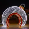 Luzes de Arco Natalinas Vazadas LED para Exterior para Shoppings, Áreas Cênicas, Turismo Cultural e Projetos de Iluminação de Passeios Noturnos, Luzes Esféricas Decorativas