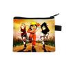 Bolsa de Almacenamiento con Estampado Simple y Moderno de Naruto para Hombres y Mujeres, Billetera para Monedas, Tarjetero, Cremallera de Anime, Estilo Minimalista Urbano