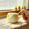 Taza de Cerámica Tulipán Pintada a Mano con Color Bajo Esmalte Transfronterizo, Taza de Café Girly Estilo Ins, Vaso de Agua para el Hogar, Regalo Souvenir