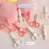 Tesoura Doméstica Gatinho Fofo Tesoura de Plástico com Lâmina Cartoon para Estudante Tesoura Mini para Cortar Papel DIY Handmade para Jardim de Infância