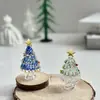 Nuevas Decoraciones Creativas de Vidrio Hechas a Mano Puras de Zibo Árbol de Navidad Atmósfera Festiva Regalos Adornos para Escritorio de Estudio