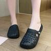 2024 Verano Nuevo Estilo Zapatos de Agujeros Hogar Exterior Antideslizantes Suela Suave Pantuflas Transpirables Sensación en los Dedos Sandalias Baotou