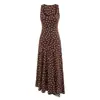 Vestido Retro Francés de Lunares Nuevo Estilo Verano 2026 para Mujer, Sin Mangas, Cuello en V, Cintura Alta, Falda Larga de Corte A, Estilo Vacacional, Aspecto Adelgazante