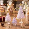 Regalo de Navidad: Juego de adornos de árbol de Navidad de cristal de cristal Zibo, decoración de escritorio, artesanías de vidrio al por mayor