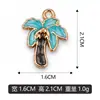 Pingente de Árvore de Coco Tropical em Liga de Esmalte, Disponível em Cinco Cores, Acessórios para Joias DIY, Pulseira, Colar, Pingente
