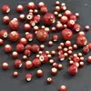 Accesorios DIY Joyería Flor Esmaltada Cuentas Cerámicas Redondas 6-18mm Pulsera Collar Material para Ensartar Paquete Cuentas de Porcelana con Agujero Grande