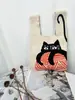 Bolso nuevo de punto fly bolso de mano para mujer bolso cubo de lana tejido bolso tote casual versátil de mano estilo japonés y coreano bolso para lonchera