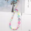 Cuentas como Joyería Nuevo Color de Primavera Cuerda para Teléfono Móvil Hecho a Mano DIY Cadena de Corazón para Teléfono Móvil Colgante de Correa para Funda de Teléfono Anticaída