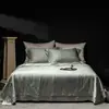 Qualidade Premium Conjunto de Edredom de Verão de Seda Tencel Lenzing Classe A Quatro Peças 120S Jacquard de Ponta Vazado Edredom Refrescante de Verão