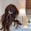 Design Elegante Borla Pérola Asas Grampo de Cabelo Requintado Cabeça Temperamento Feminino Tubarão Clipe Grampo de Cabelo Grampo de Cabelo