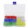 F5 Diodo Emisor de Luz LED de 5 mm Tubo Emisor de Luz Caja Roja, Amarilla, Verde, Blanca y Azul 5 Colores Total 500 Piezas